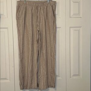 Briggs New York Tan Striped Pants